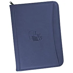 Zippered Vinyl Portfolio - Debossed