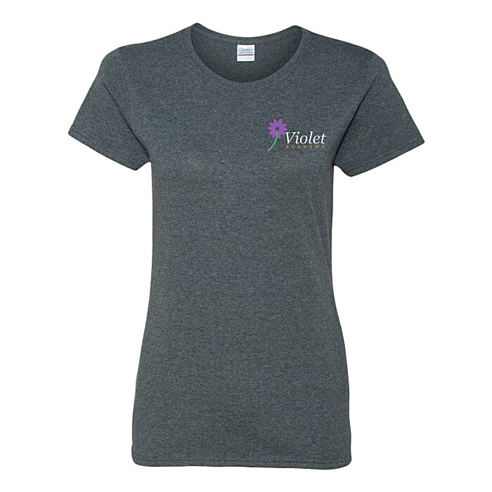 4imprint.com: Gildan 5.3 oz. Cotton T-Shirt - Ladies' - Embroidered ...