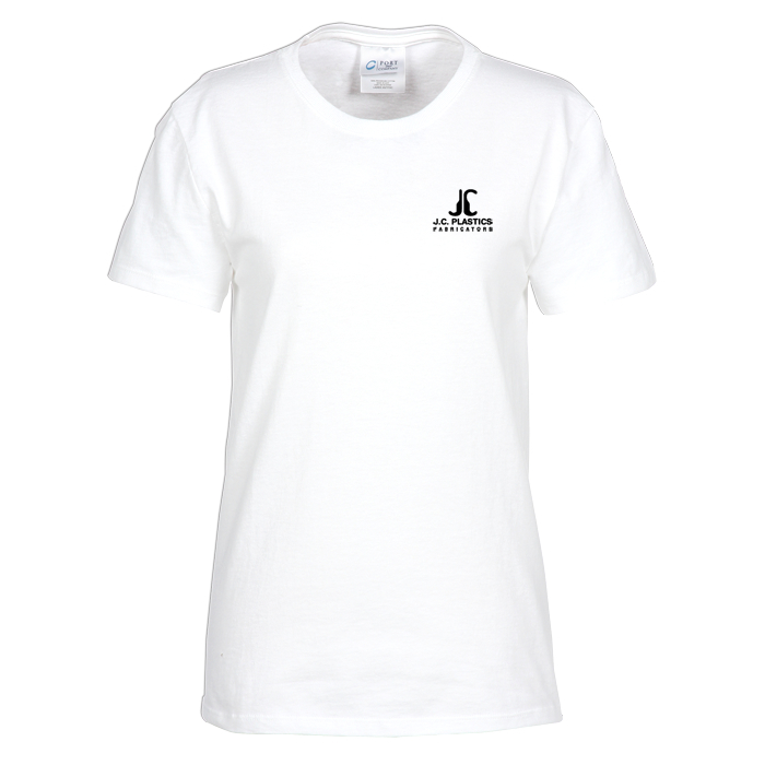 4imprint.com: Port & Company Essential T-Shirt - Ladies\' - White - Screen  118390-L-W-S