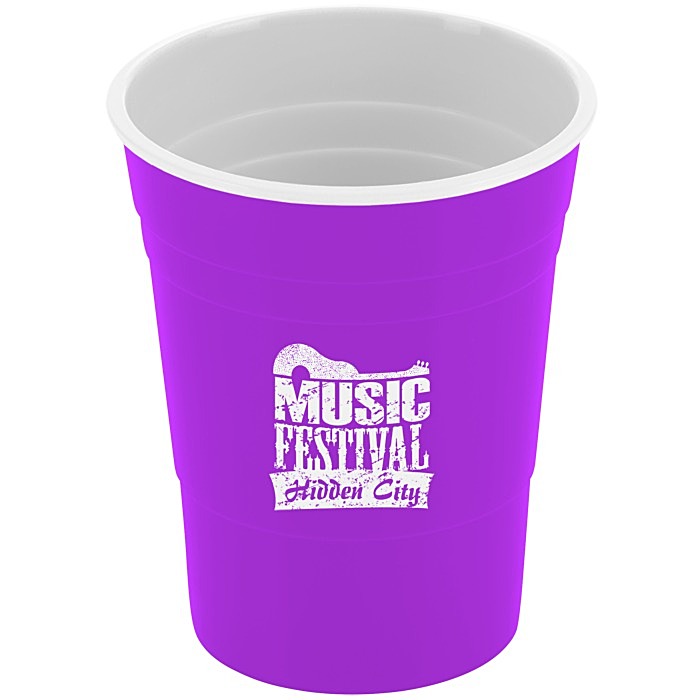 16x Plastic 16 oz Party Cups Celebrate Reusable Tumblers for