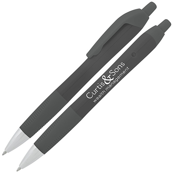 Black White Gray Felt Tip Black Ink Pen Set W/ Metallic 