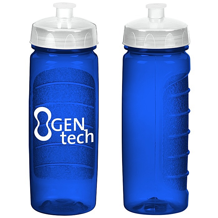 Translucent Custom Water Bottle w/ Flip Lid - 28 oz.