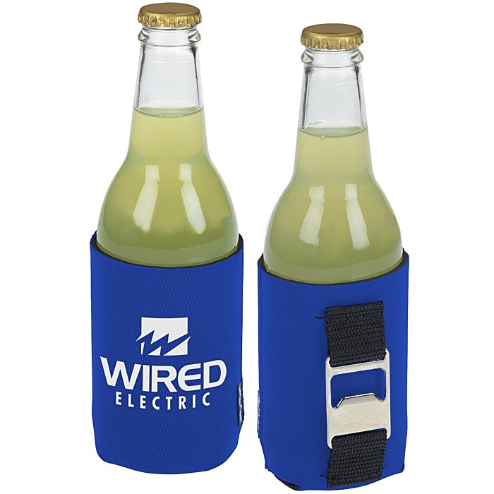 Personalized koozie holder with bottle opener now available in our tik