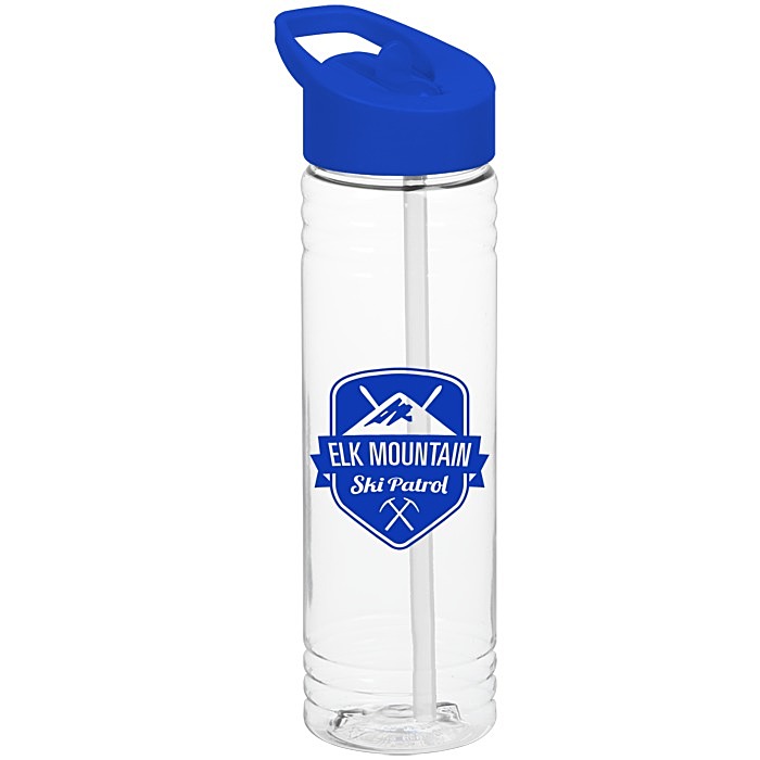  Clear Impact Halcyon Water Bottle with Flip Straw