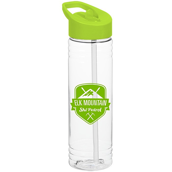 4imprint.com: Clear Impact Halcyon Water Bottle with Flip Straw
