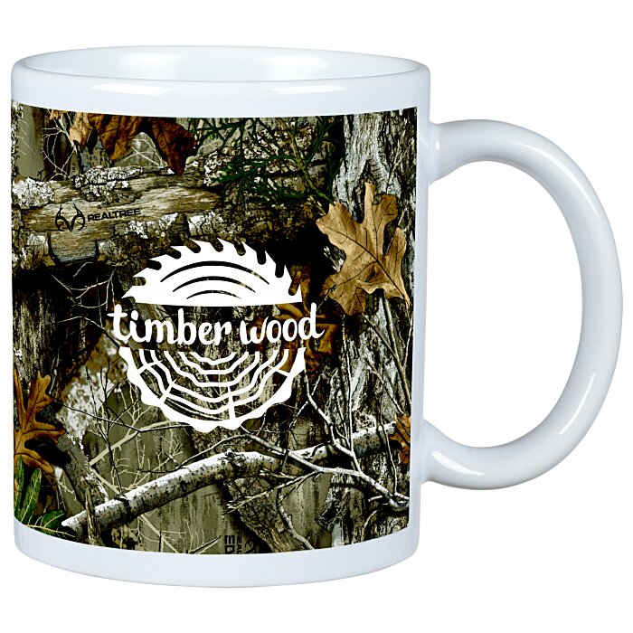 Custom Coffee Mug - Realistic Tree Camo - 11 ounce