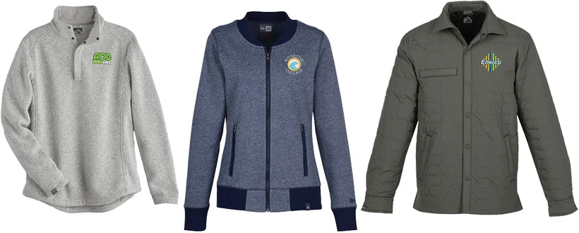 Storm Creek Overachiever Sweater Fleece Pullover  //  New Era French Terry Baseball Jacket  //  Storm Creek Artisan Shirt Jacket