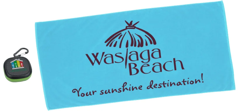 Cove Outdoor Bluetooth Speaker  //  Midsize Velour Beach Towel