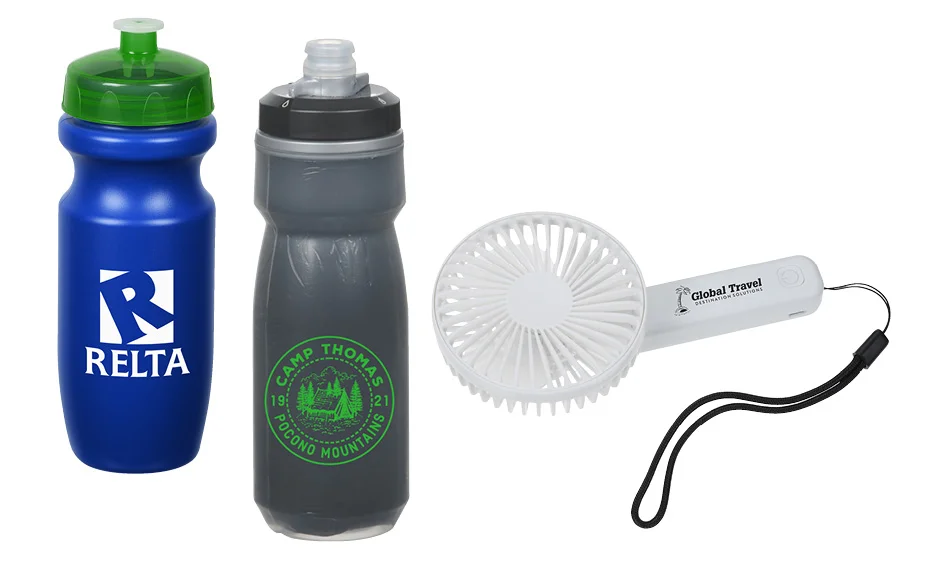 Move-It Bike Bottle  //  CamelBak Podium Chill Bike Bottles  //  Mini Breeze Rechargeable Hand Fan