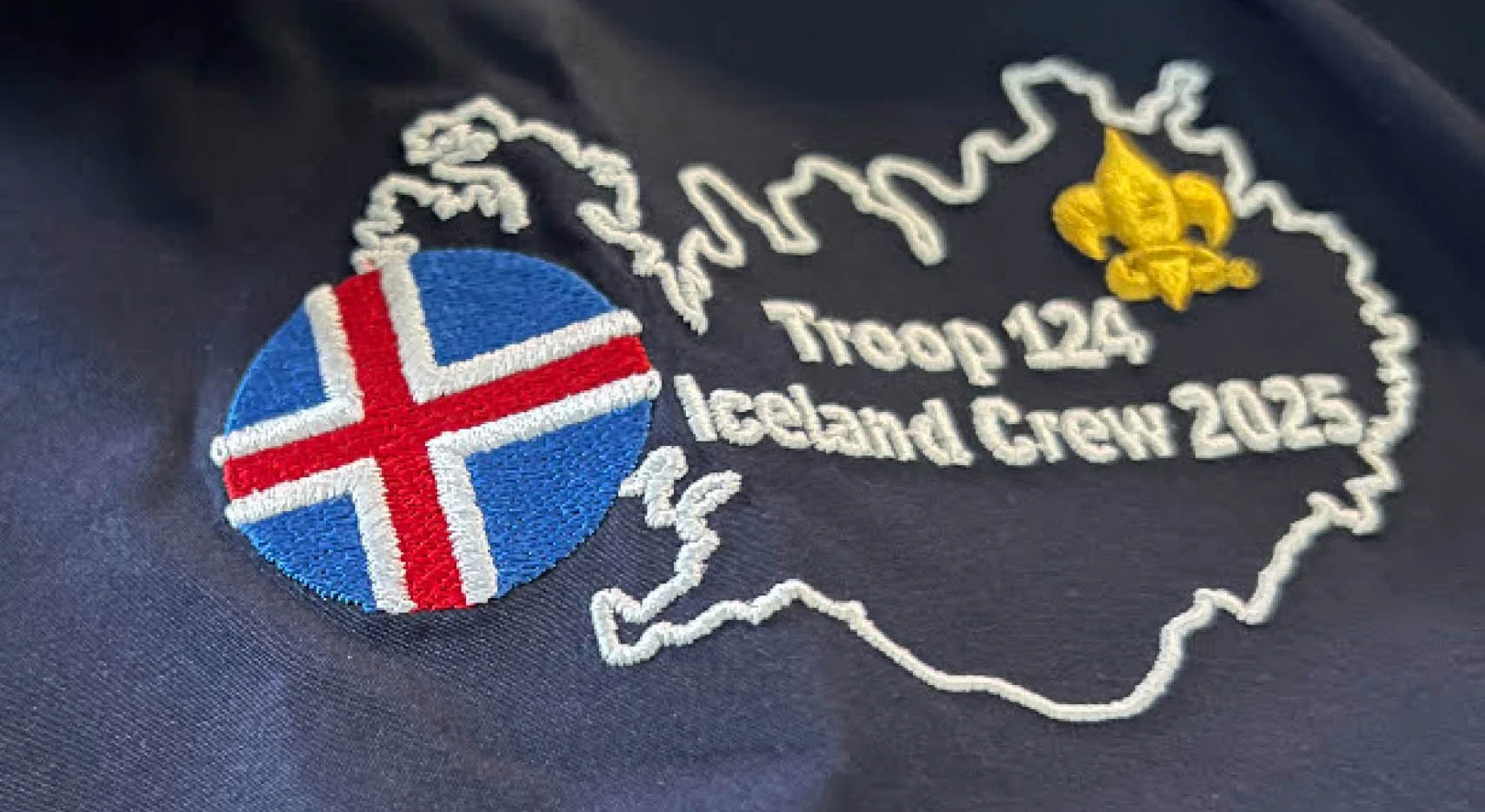 Troop 124 Iceland Crew 2025 embroidered logo