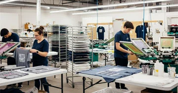custom t-shirt printing facility