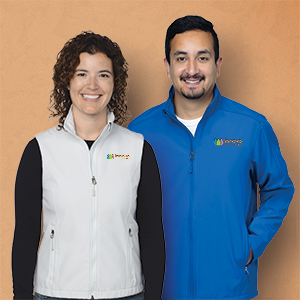 Apparel items that include a vest and jacket