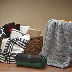 Promotional products that included a variety of blankets