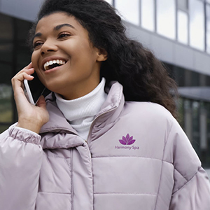 Woman wearing winter jacket