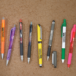 Promotional products that include pens