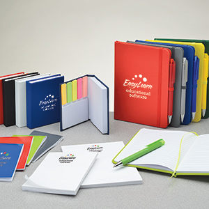 Promotional products that include notebooks