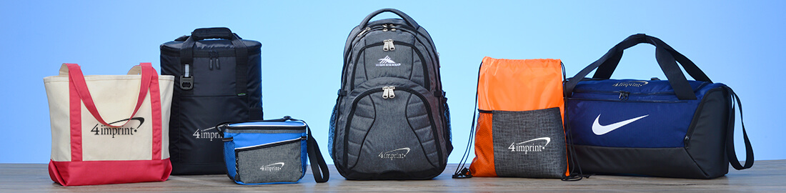 Promotional Bags that include backpacks and duffels