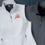 Promotional business apparel products that includes a vest and a jacket