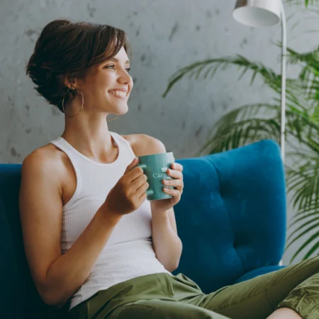 Woman in a sweatshirt