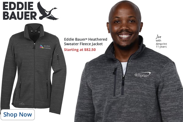 Eddie Bauer Heathered Sweater Fleece Jacket