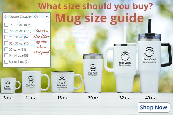 Drinkware Mug Size Guide