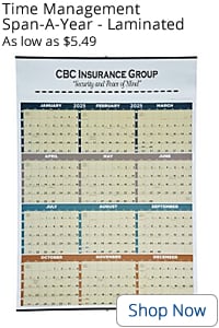 Time Managment Span a Year Planner