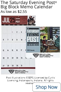 The Saturday Evening Post Big Block Memo Calendar