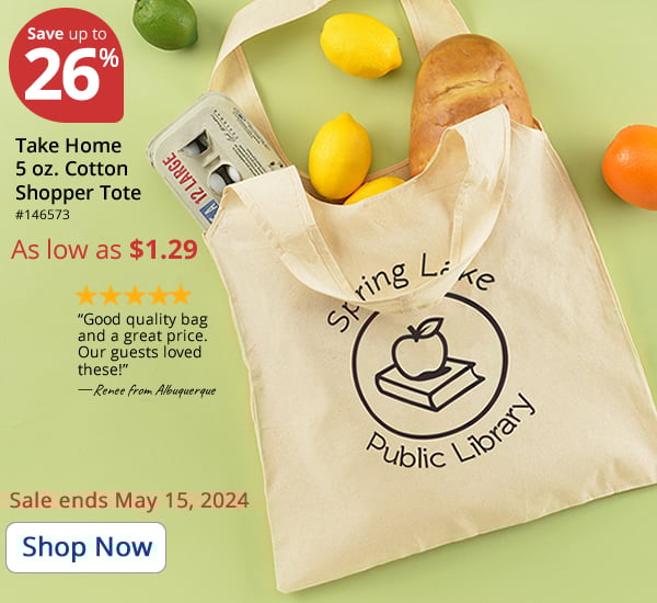 Take Home 5 oz. Cotton Shopper Tote