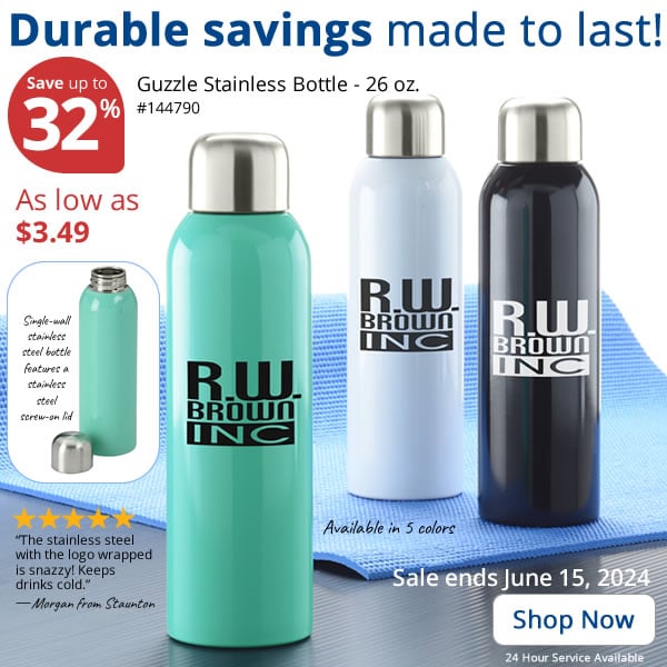 Guzzle Stainless Bottle - 26 oz.