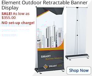 Element Outdoor Retractable Banner Display