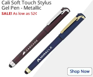 Cali Soft Touch Stylus Gel Pen - Metallic