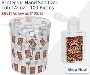 Protector Hand Sanitizer Tub 1/2 oz. - 100-Pieces