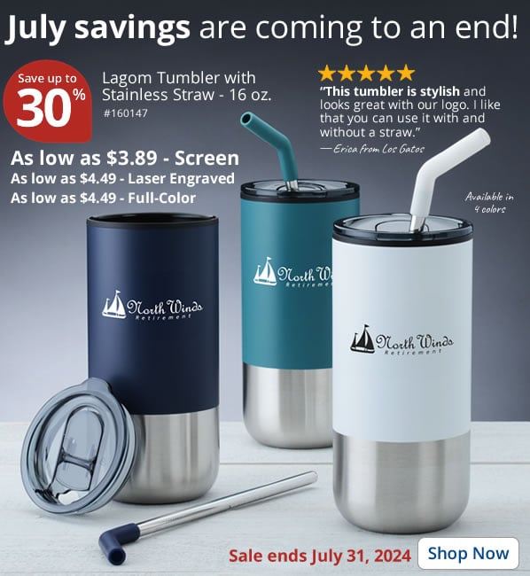 Lagom Tumbler with Stainless Straw - 16 oz.