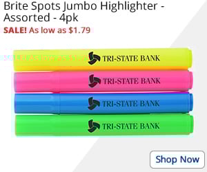 Brite Spots Jumbo Highlighter - Assorted - 4pk