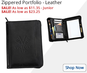 Zippered Portfolio - Leather