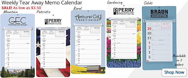 Weekly Tear Away Memo Calendar