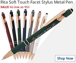 Rita Soft Touch Facet Stylus Metal Pen