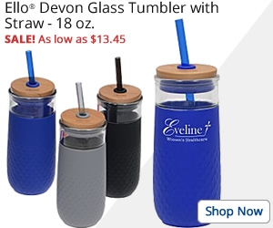 Ello Devon Glass Tumbler with Straw - 18 oz.