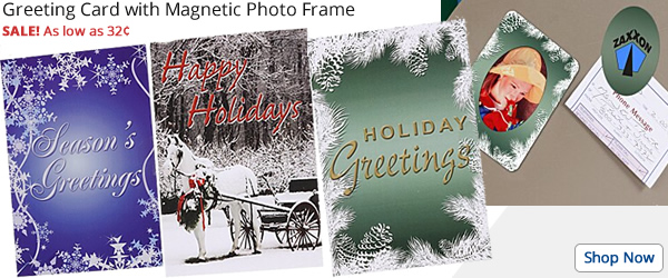 Greeting Card with Magnetic Photo Frame 