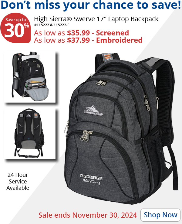 High Sierra Swerve 17 Laptop Backpack