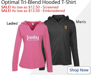 Optimal Tri-Blend Hooded T-Shirt