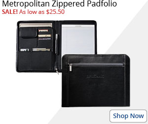 Metropolitan Zippered Padfolio