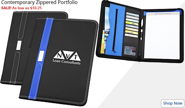 Contemporary Zippered Portfolio