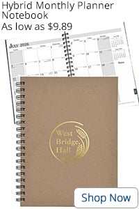 Hybrid Monthly Planner Notebook