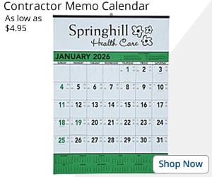 Contractor Memo Calendar