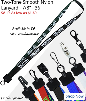 Two-Tone Smooth Nylon Lanyard