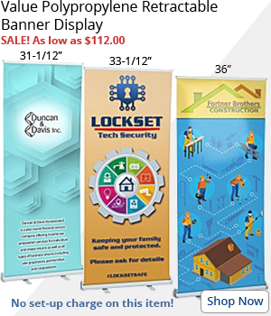 Value Polypropylene Retractable Banner Display