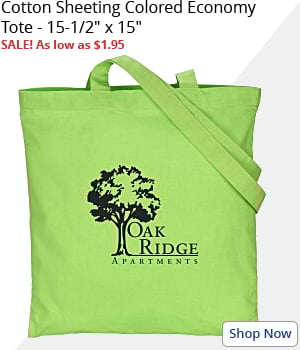 Cotton Sheeting Colored Economy Tote