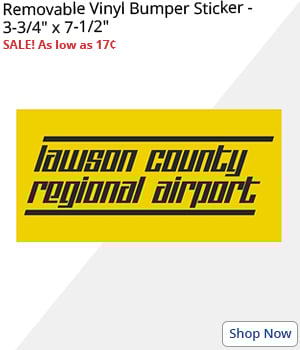 Removable Vinyl Bumper Sticker - 3-3/4 x 7-1/2