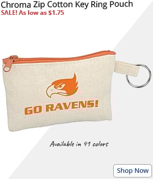Chroma Zip Cotton Key Ring Pouch